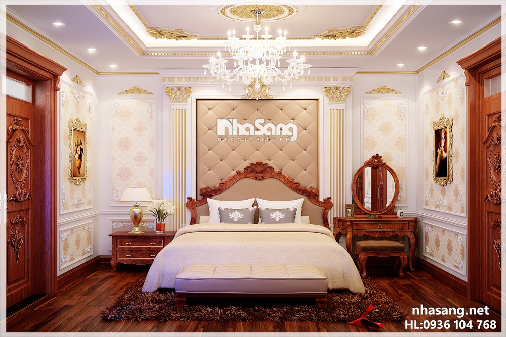 thiet ke noi that phong ngu tan co dien NT14153 v1